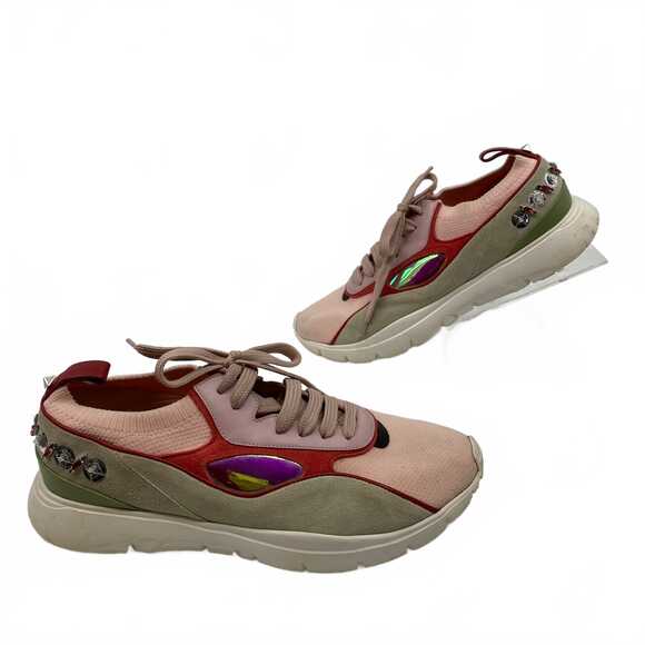 Valentino Pink/Green Leather & Synthetic SneakerWomen’s EU40.5 (US 10.5)